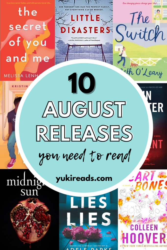 Pinterest pin for 10 August releases you need to read with awesome book covers in Palo Alto, California.