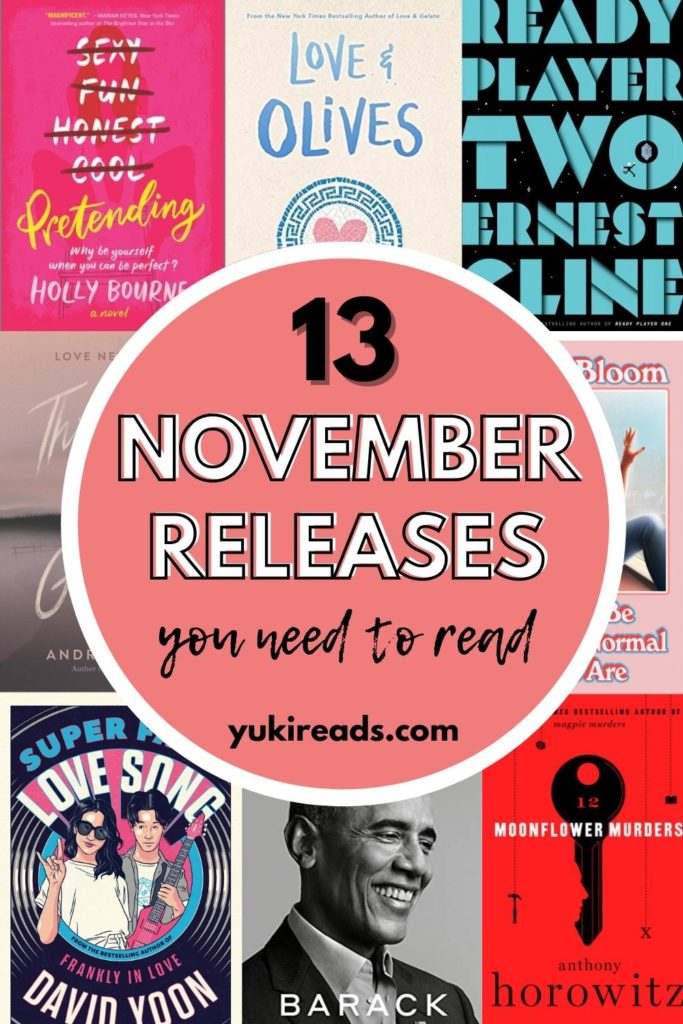 The best new November 2020 book releases to read including best new fiction books and thriller books with different books.